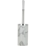 سطل و برس طرح سنگ مدل روشا سفید کروم - Image 3