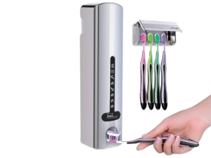 🪥 ست جا مسواک و جا خمیر دندان اتوماتیک اسپادانا – رنگ کروم