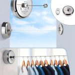 بند رخت هتلی / آپارتمانی کشویی دیواری / رنگ استیل